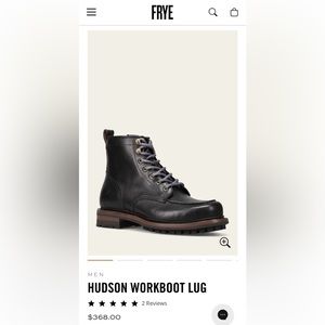 BNIB Frye Hudson Work boots Lug size 9.5M